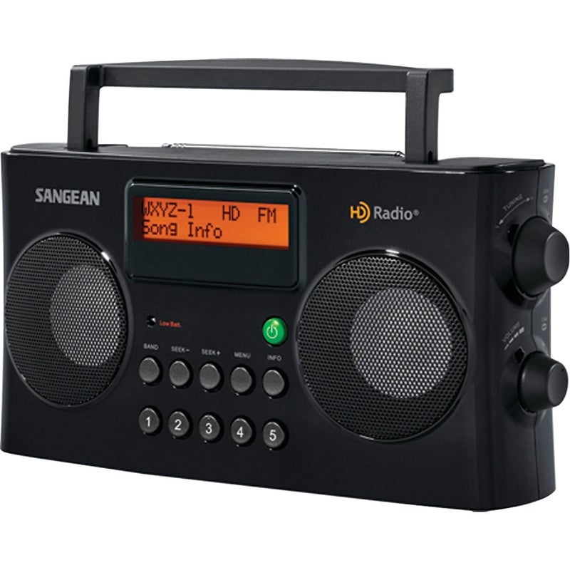 SANGEAN راديو سانيجان HDR-16 HD / FM ستيريو / AM محمول، أسود - Image 1